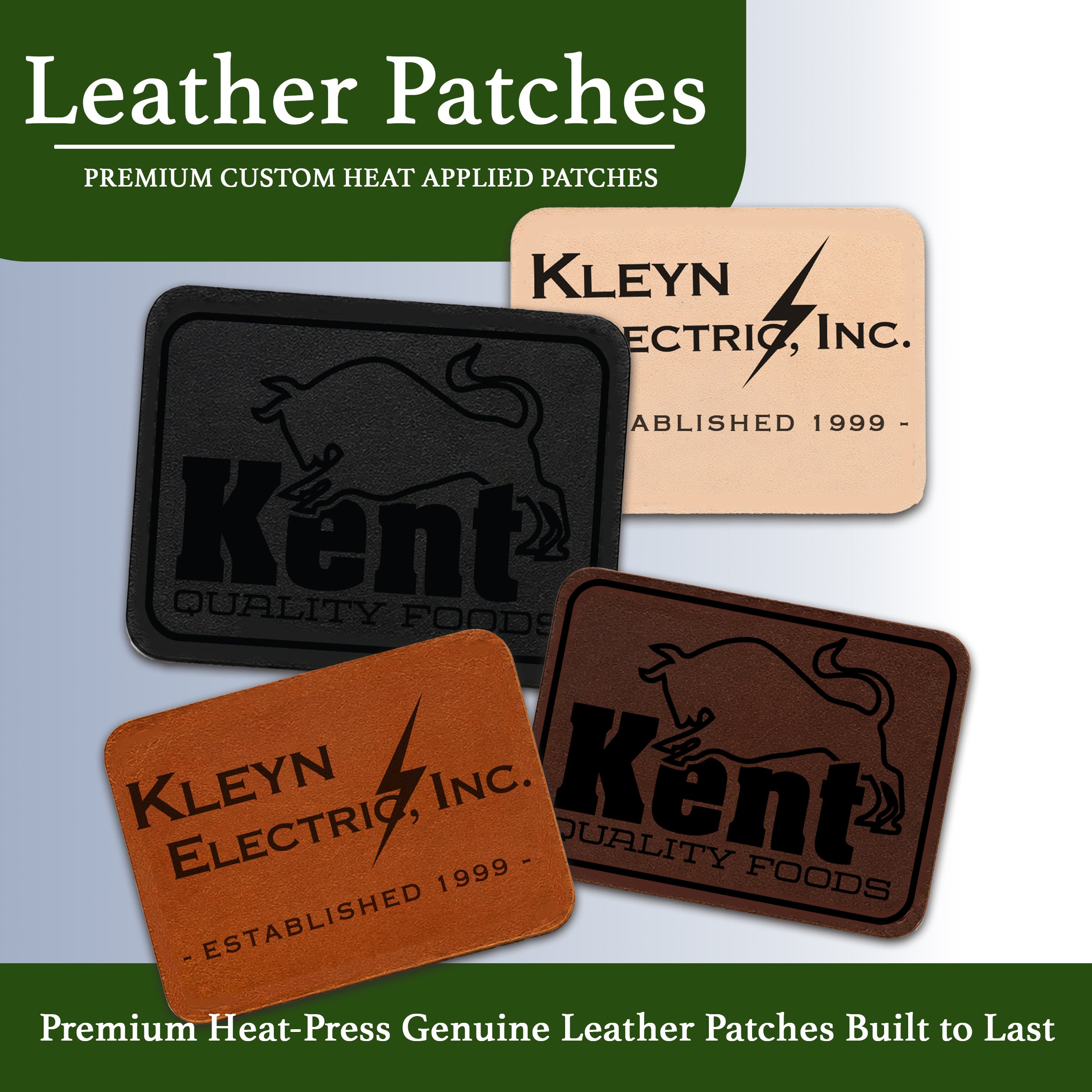 Custom Leather Patches – Heat Applied