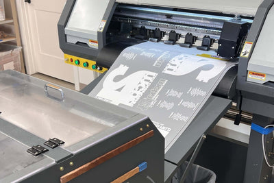Premium DTF Transfers | Printed Marketplace printing machine in action.