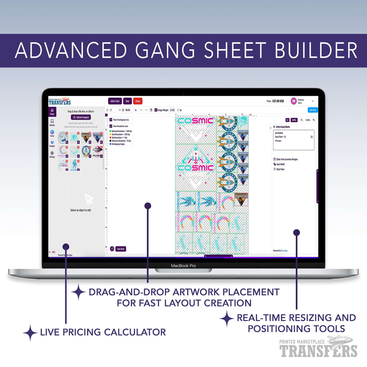 Custom DTF Gang Sheet Builder | No Minimums | Printed Marketplace ...
