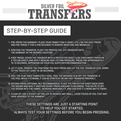 Silver Foil DTF Transfers